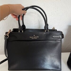 Kate Spade Elegant Black Leather Satchel